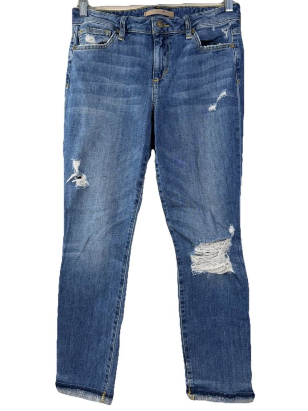 Joes's Wakley Sz 28 (Actual 28x24.5) Destroyed Broken In Skinny Crop Jeans EUC